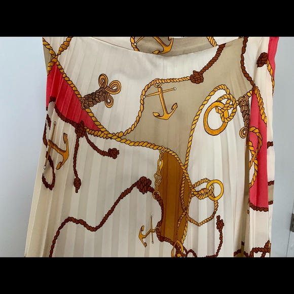 Mango Chain Print Pleated Skirt XS - Picture 4 of 11